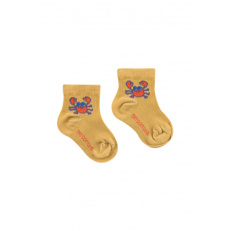 Chaussettes Baby Motif Crabe Sable - TinyCottons