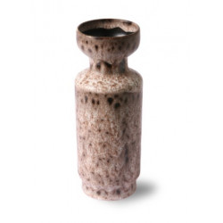Vase Rétro en Céramique Lave Marron - HKLiving
