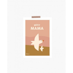 Carte Postale Best Mama - Ma Petite Vie