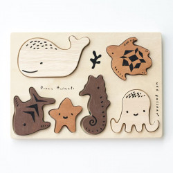 Puzzle en Bois Animaux Marin - Wee Galery