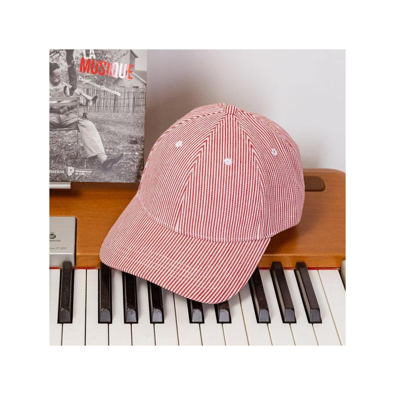 Casquette Adulte Rayée Rouge Funky Family - Chamaye