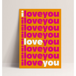 Affiche I Love You - Papier And Co