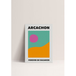 Poster Arcachon Forever Vacances - Papier & Co