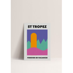 Poster St Tropez Forever Vacances - Papier & Co