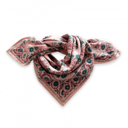 Foulard Manika Bouton d'Or Fraisier - Apaches Collections