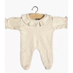 Pyjama écru en Pointelle Collection Babies - Minikane