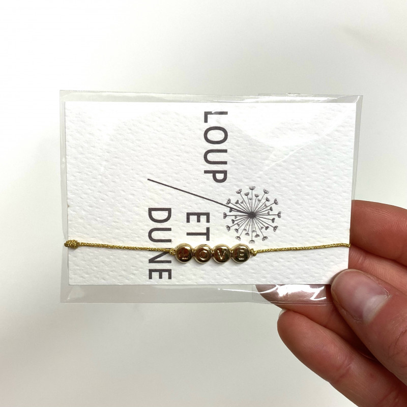 Bracelet Perle Plaqué Or Love - Loup et Dune