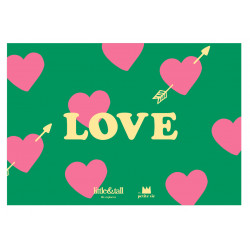 Carte "Love" coeurs roses - Ma Petite Vie x little&tall