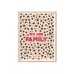 Grande Affiche Ma Petite Vie x little&tall  "We are Family" All over Léopard, 50x70cm