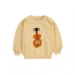 Sweatshirt baby - jaune pastel & guitare - Bobo Choses