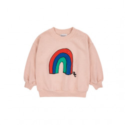 Sweatshirt baby - rose clair & arc-en-ciel - Bobo Choses
