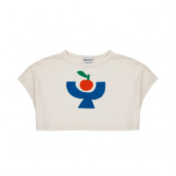 T-shirt kid - blanc & tomate - Bobo Choses