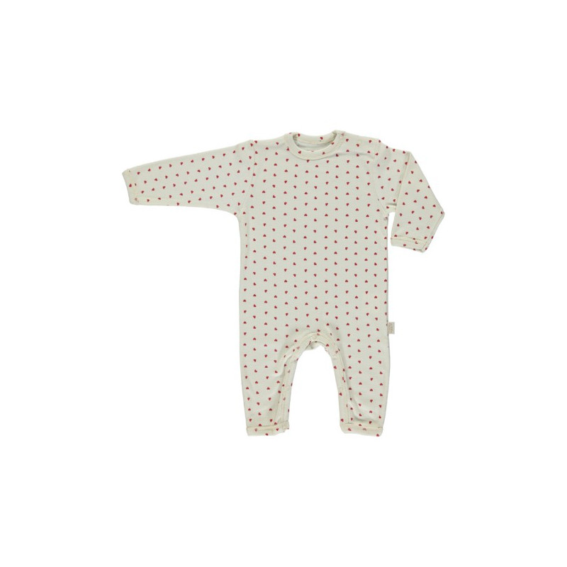 Pyjama Armoise Motifs Coeurs - Poudre Organic